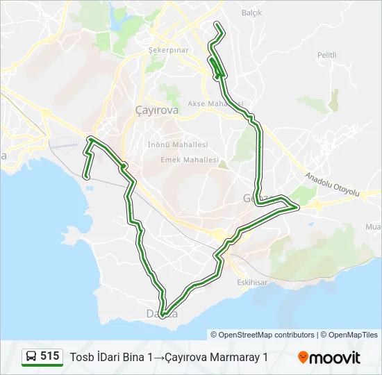 515 Bus Line Map