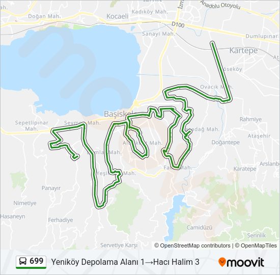 699 Bus Line Map