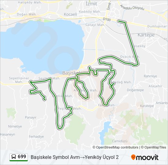 699 Bus Line Map