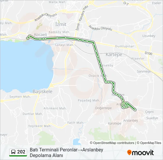 202 Bus Line Map