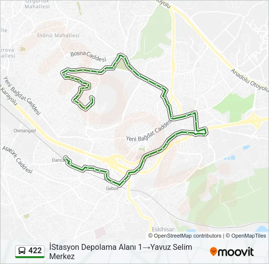 422 Bus Line Map