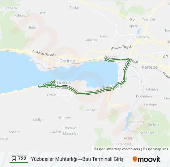 722 Bus Line Map