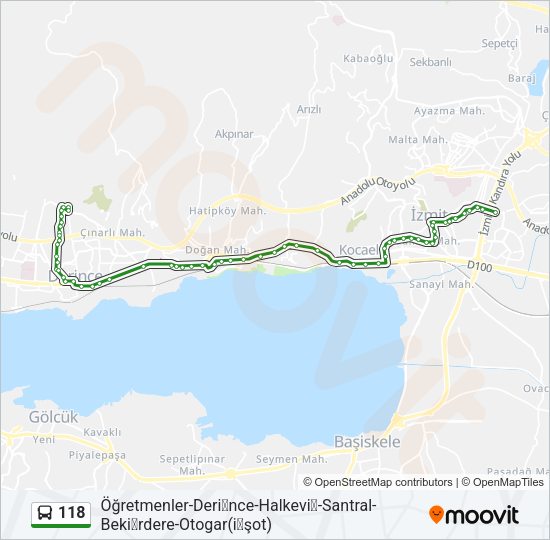 118 Bus Line Map