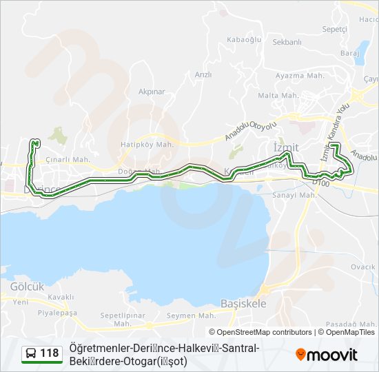 118 Bus Line Map