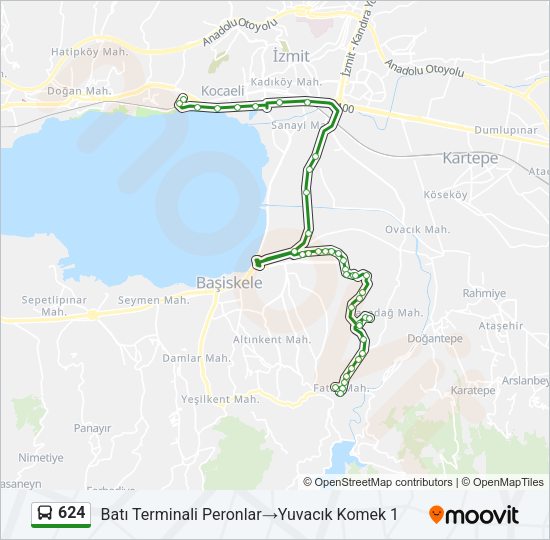 624 Bus Line Map