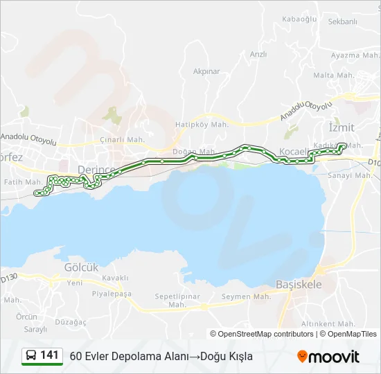 141 Bus Line Map