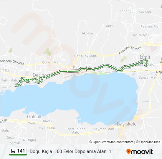 141 Bus Line Map