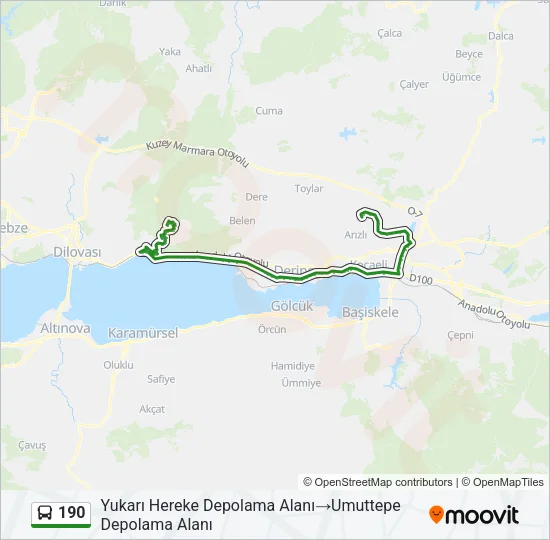 190 Bus Line Map