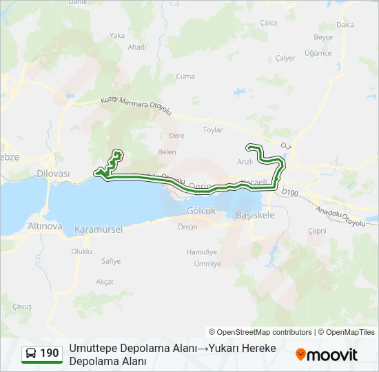 190 Bus Line Map