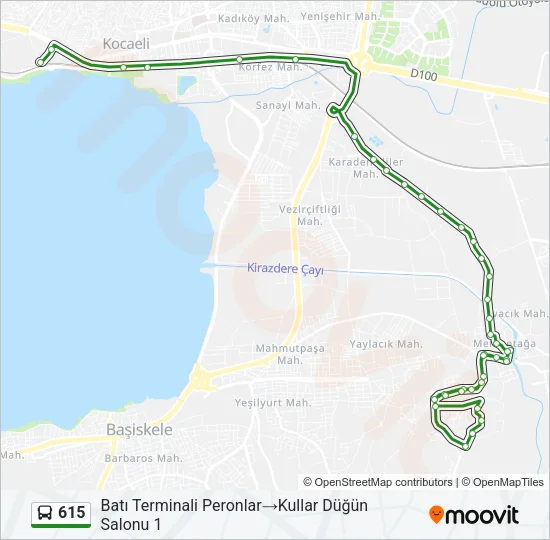 615 Bus Line Map