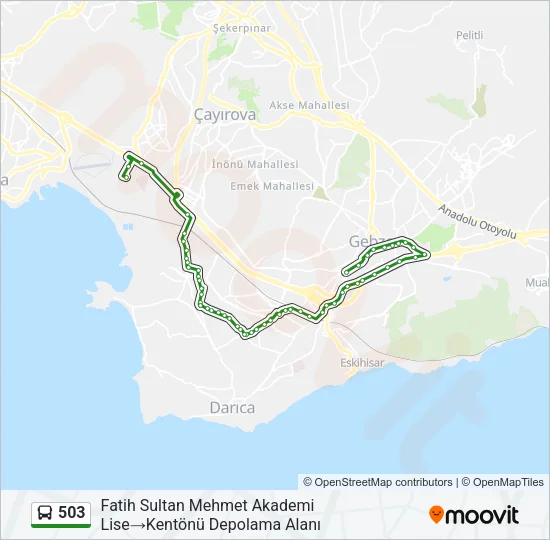 503 Bus Line Map