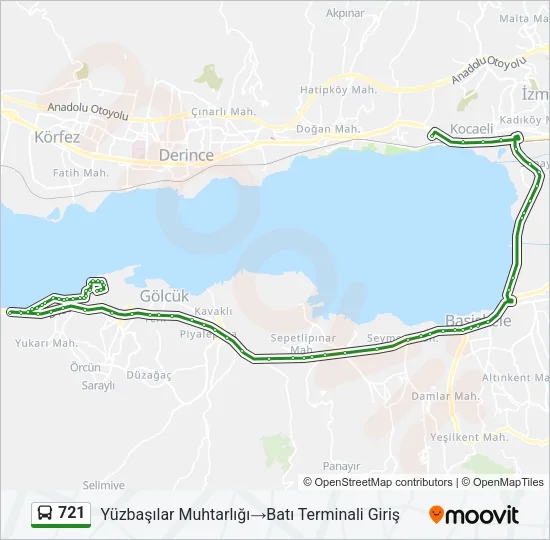 721 Bus Line Map