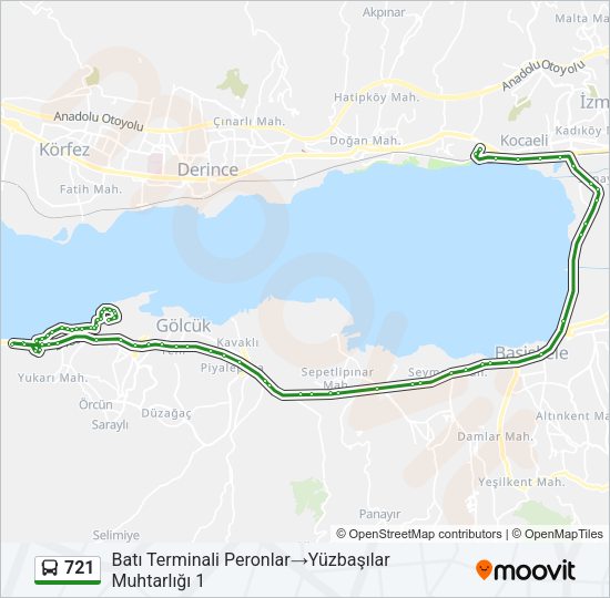 721 Bus Line Map