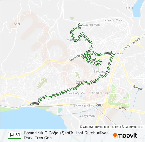 81 Bus Line Map