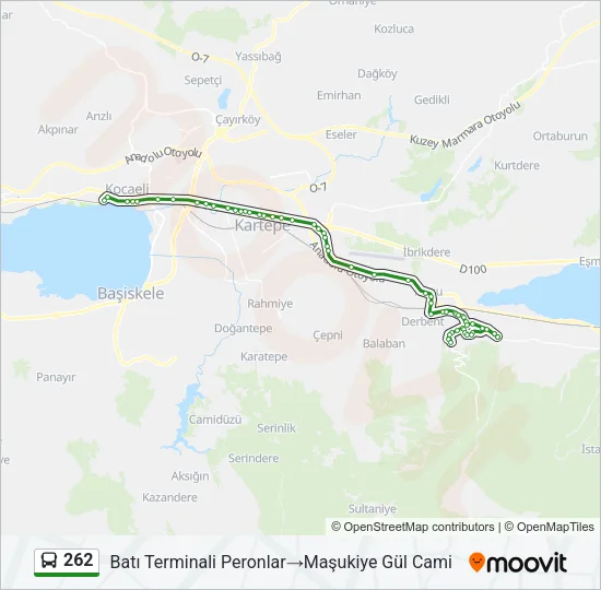 262 Bus Line Map