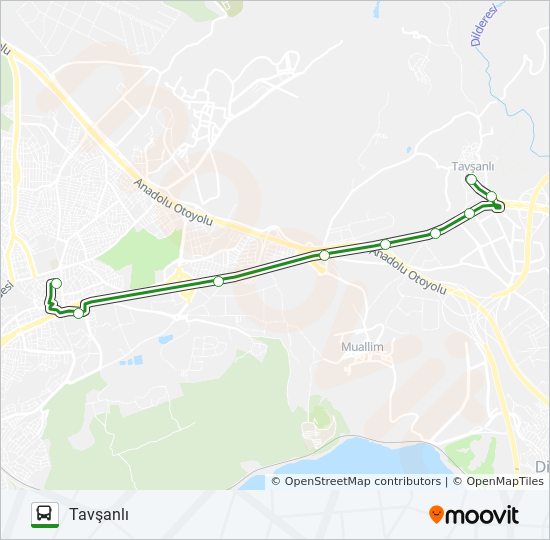499 Bus Route Map 499 Route: Schedules, Stops & Maps - Tavşanlı (Updated)