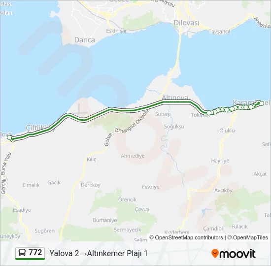 772 Bus Line Map