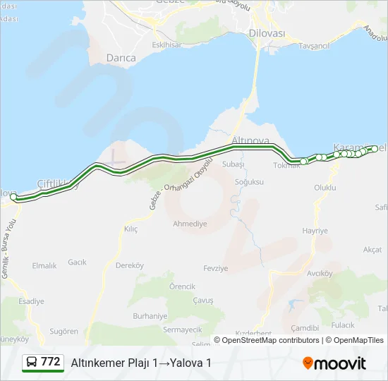 772 Bus Line Map