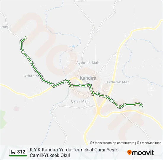 812 Bus Line Map