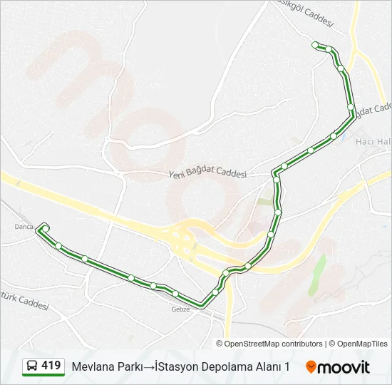 419 Bus Line Map