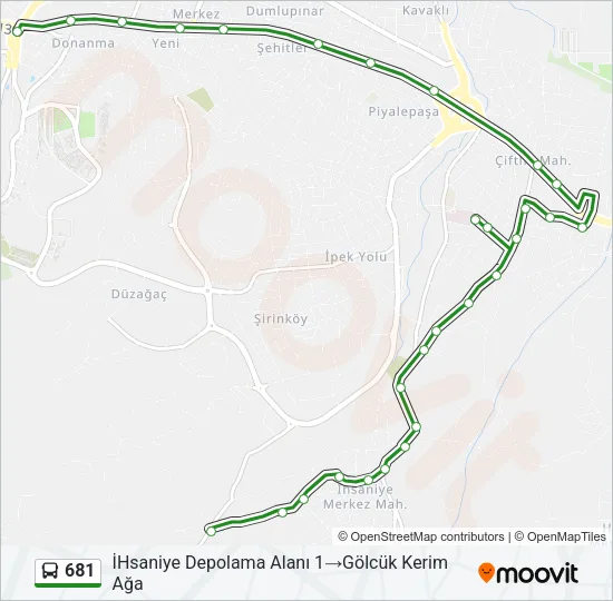 681 Bus Line Map