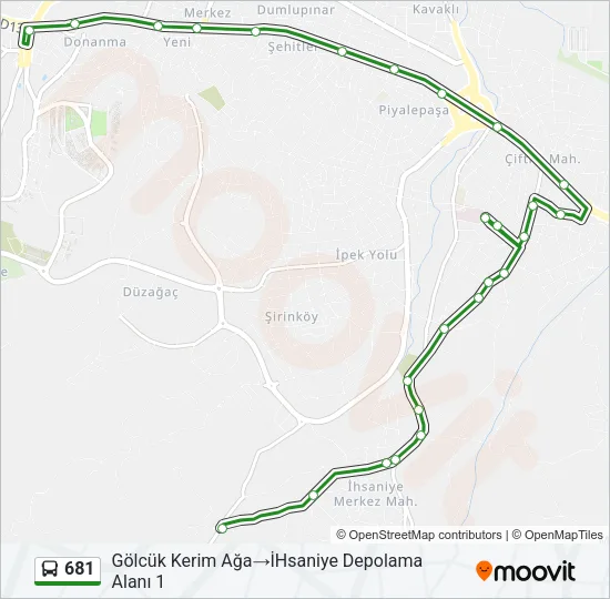 681 Bus Line Map