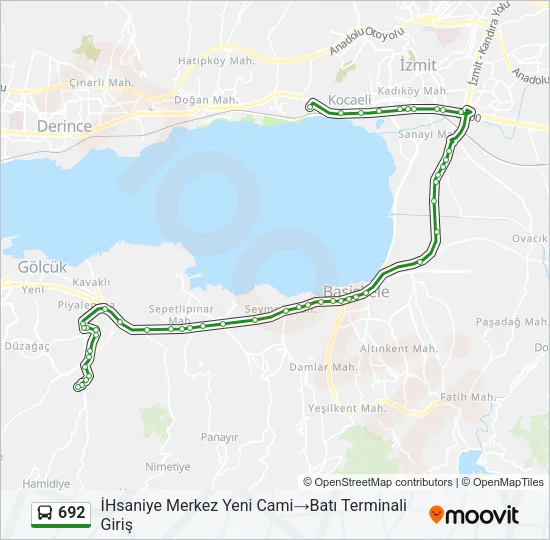 692 Bus Line Map