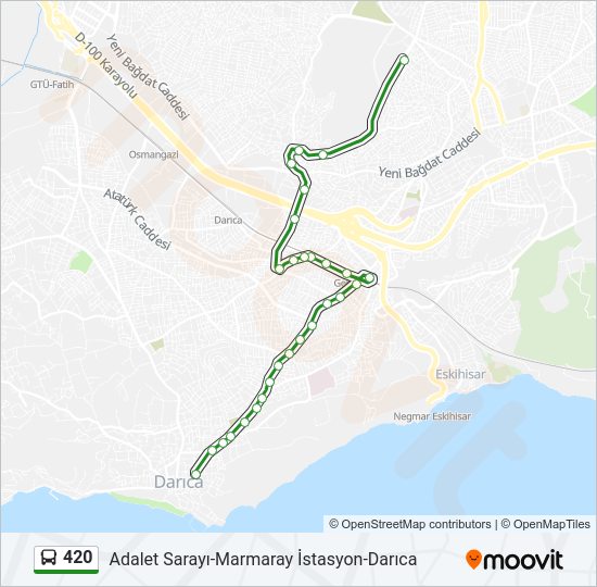 420 bus Line Map