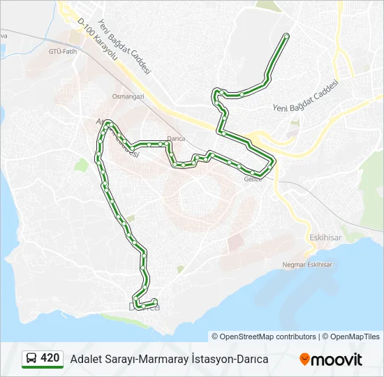 420 Bus Line Map