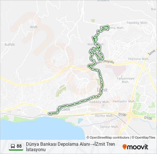 88 bus Line Map