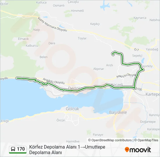 170 Bus Line Map
