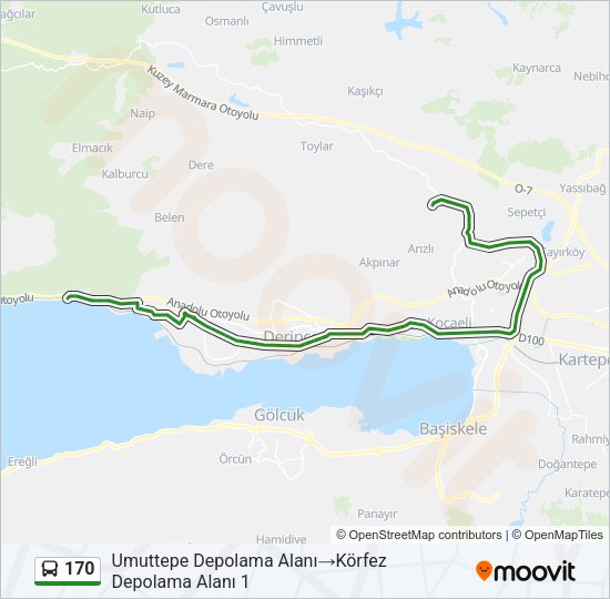 170 Bus Line Map