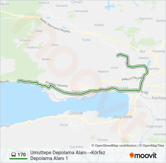 170 Bus Line Map