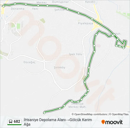 682 Bus Line Map