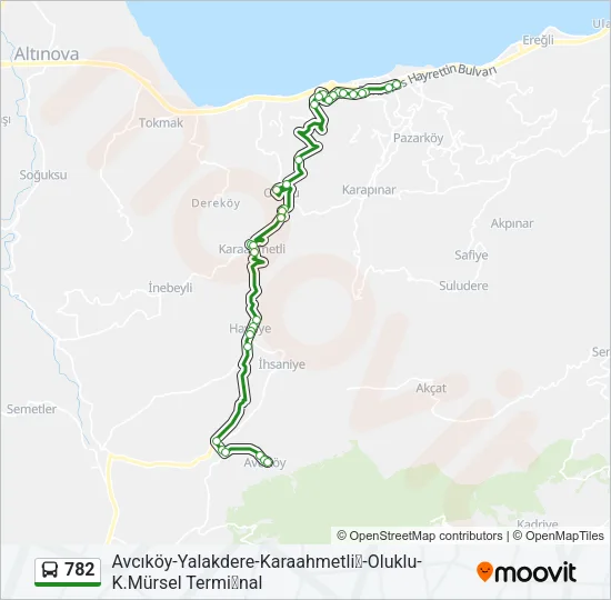 782 Bus Line Map