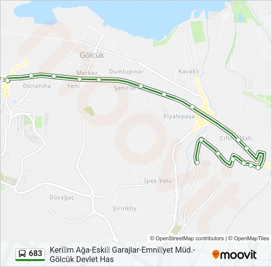 683 Bus Line Map