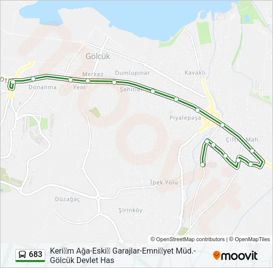683 Bus Line Map