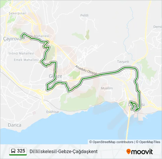 325 Bus Line Map