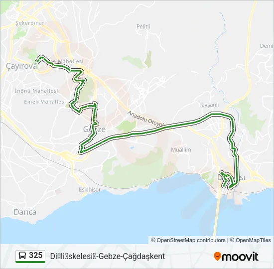 325 Bus Line Map