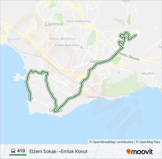 410 bus Line Map