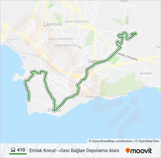 410 Bus Line Map
