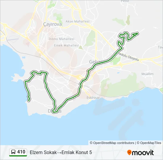 410 Bus Line Map