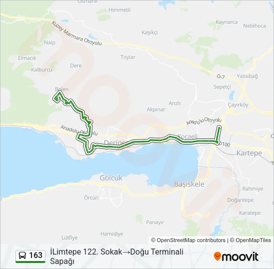 163 Bus Line Map
