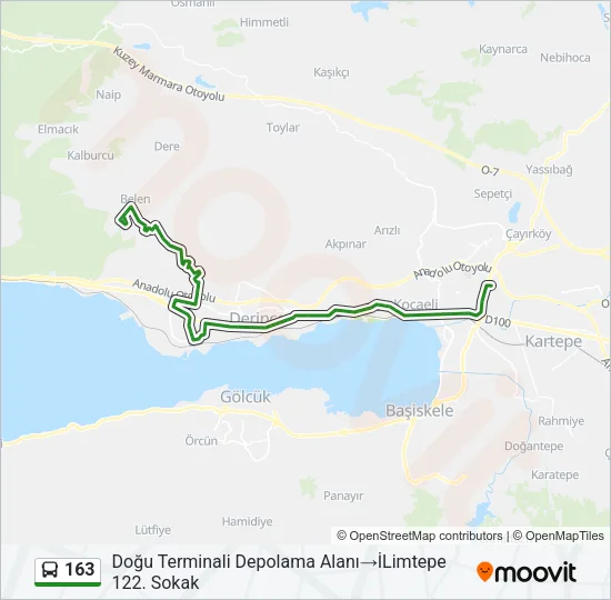 163 Bus Line Map