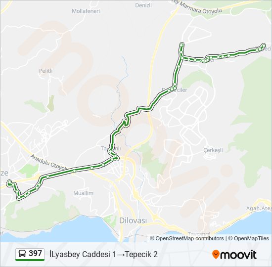 397 bus Line Map