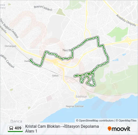 409 Bus Line Map
