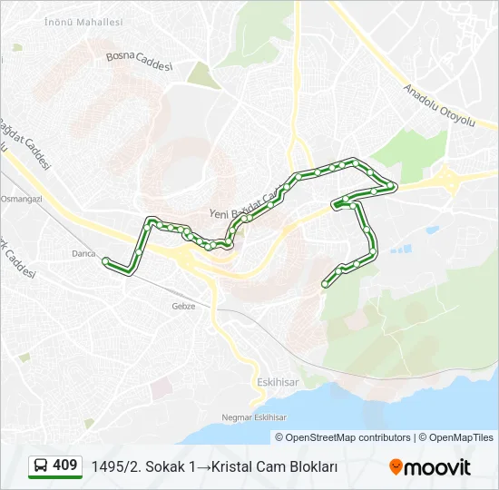 409 Bus Line Map