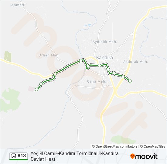 813 Bus Line Map