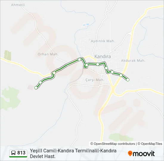 813 Bus Line Map