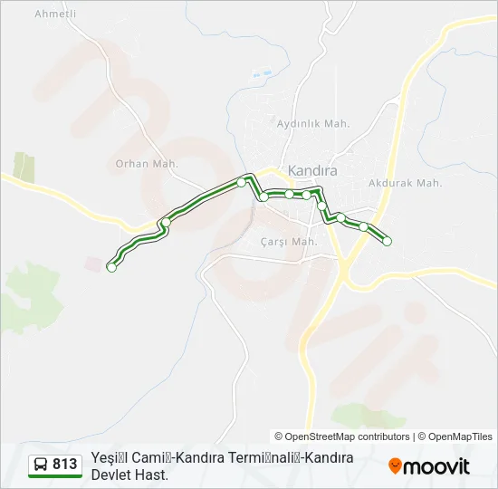 813 Bus Line Map